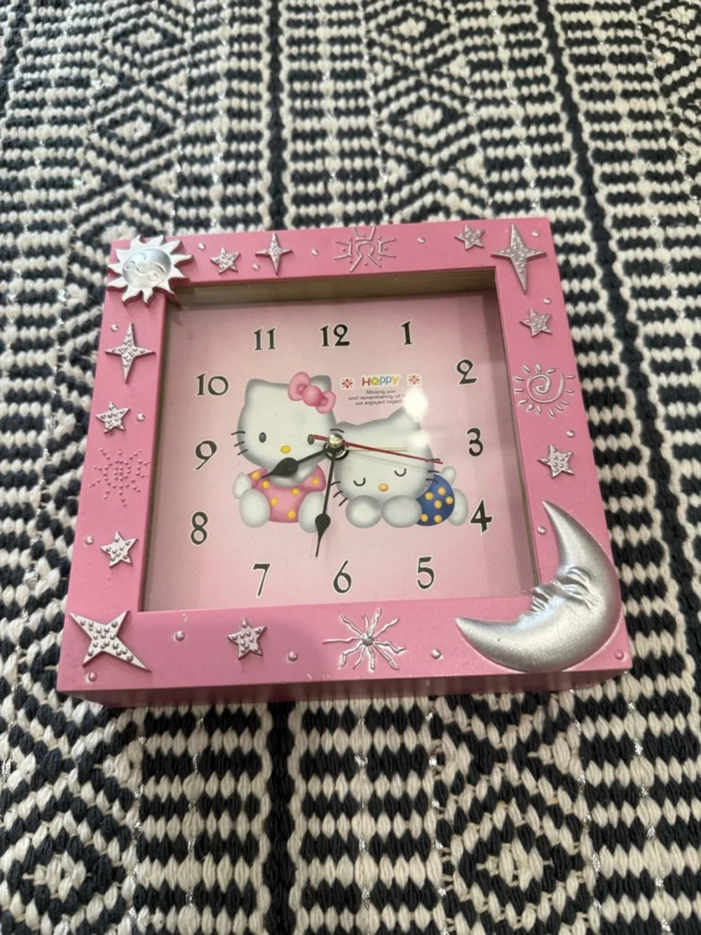 Hello Kitty Pink Decorative Wall Clock